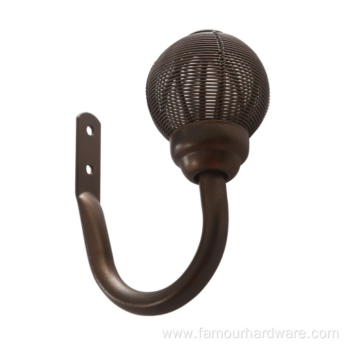 Curtain hold back with finial